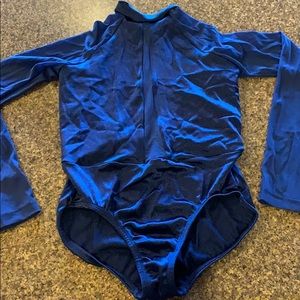 Beautiful royal blue leotard with mesh
